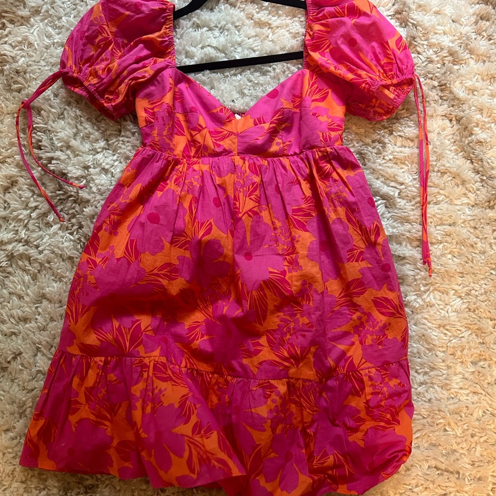 Boho Pink Jessie Babydoll Mini Dress